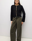 Cardigan Morgan Noir All Row - Ex-voto