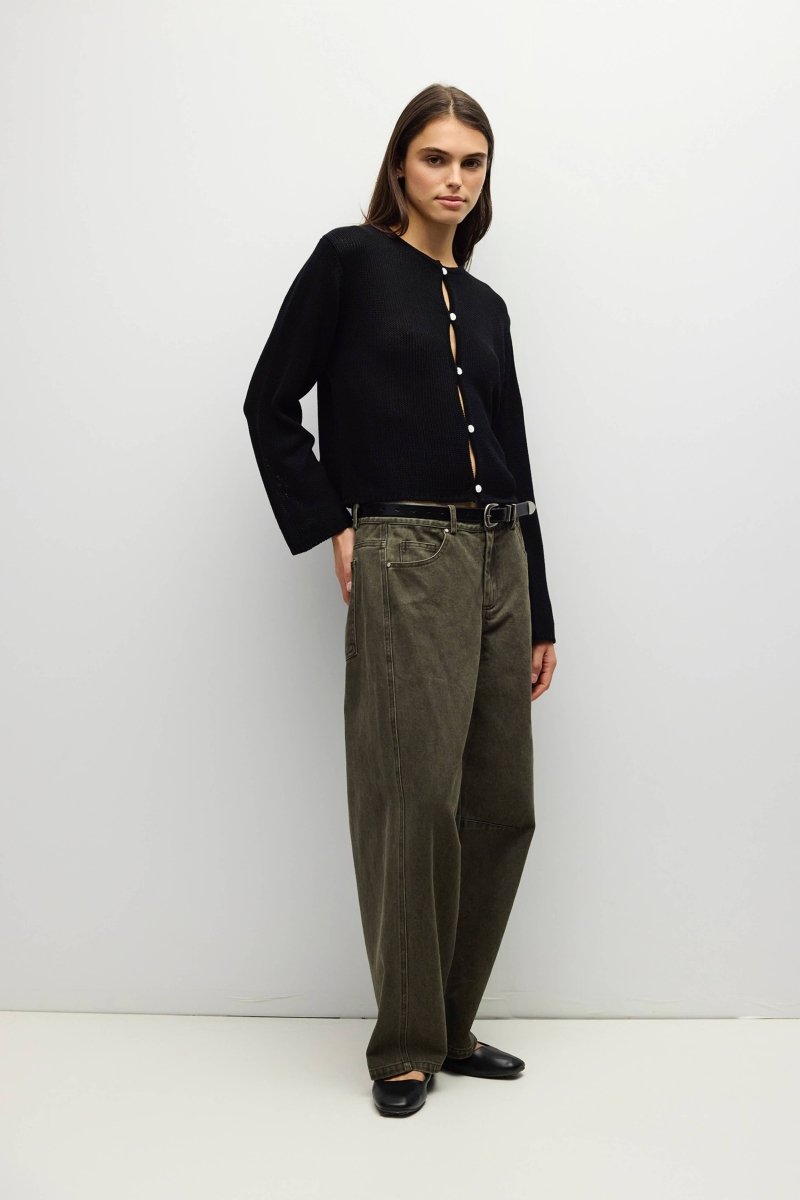 Cardigan Morgan Noir All Row - Ex-voto
