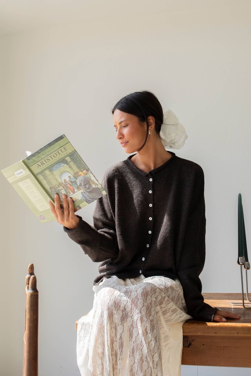 Cardigan Piper Brun Chocolat Things Between - Ex - voto