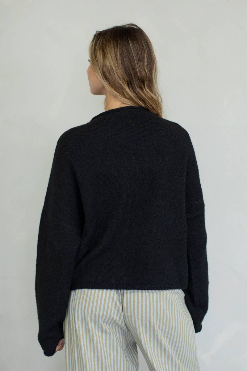 Cardigan Piper Noir Boutons Dépareillés Things Between - Ex - voto