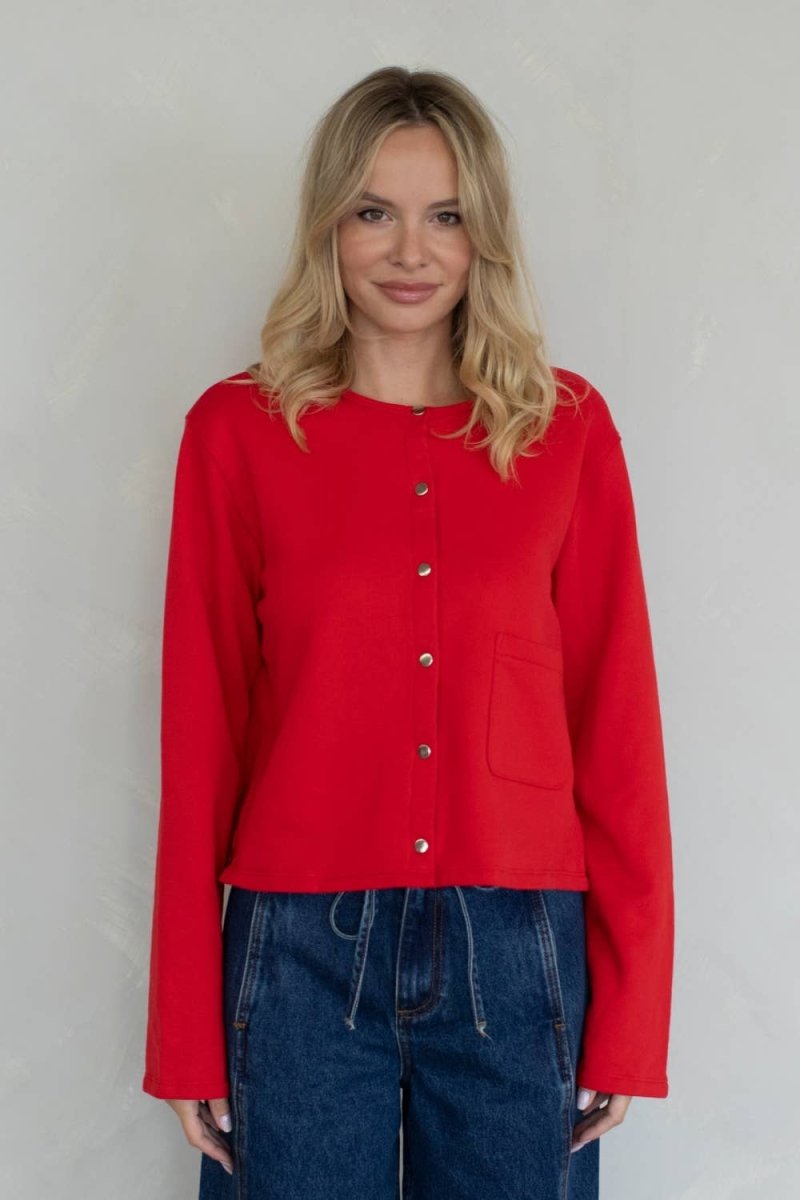 Cardigan Rory Rouge Things Between - Ex-voto