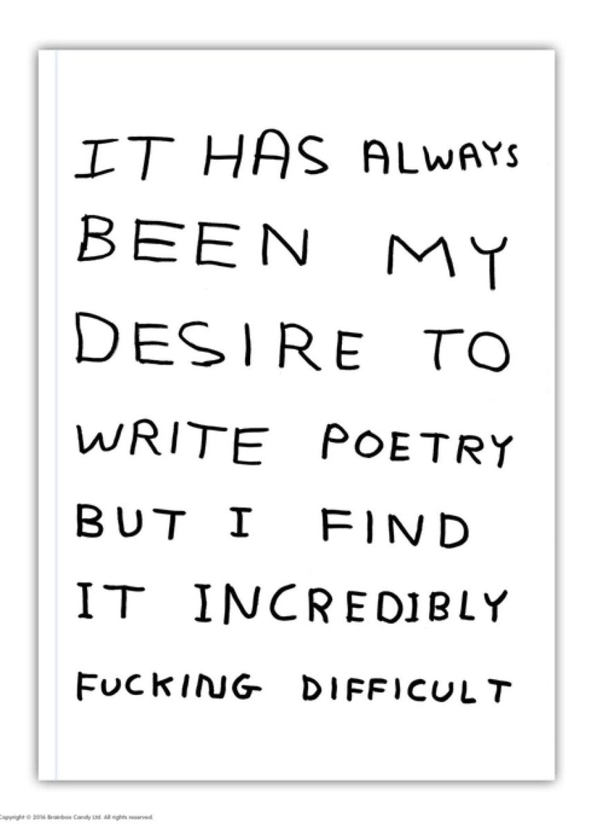 Carnet A5 Write Poetry D. Shrigley - Ex - voto