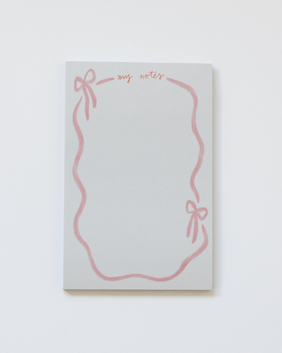 Carnet Bloc Notes Ruban Rose Sumner Lane - Ex - voto