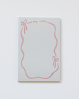 Carnet Bloc Notes Ruban Rose Sumner Lane - Ex - voto