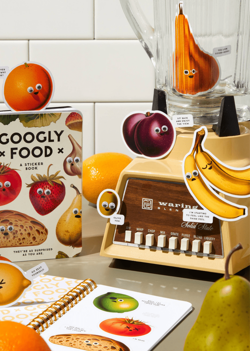 Carnet d&#39;Autocollants Googly Food Chronicle Books - Ex - voto