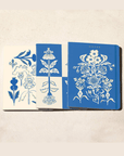 Carnet - Ensemble de 3 Blue Flower Bouquet Seedlings - Ex - voto