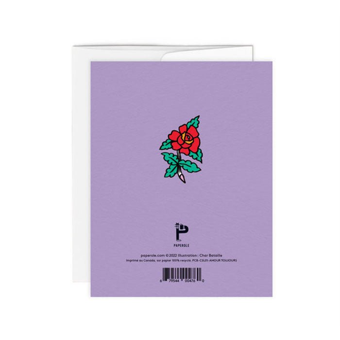 Carte de Souhaits Amour Toujours Paperole - Ex - voto