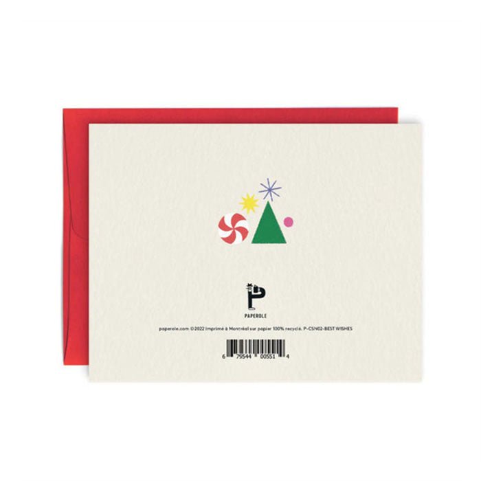 Carte de Souhaits Best Wishes Paperole - Ex - voto