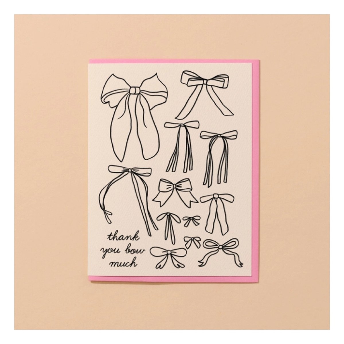 Carte de Souhaits Bow Thank You AHWA - Ex - voto