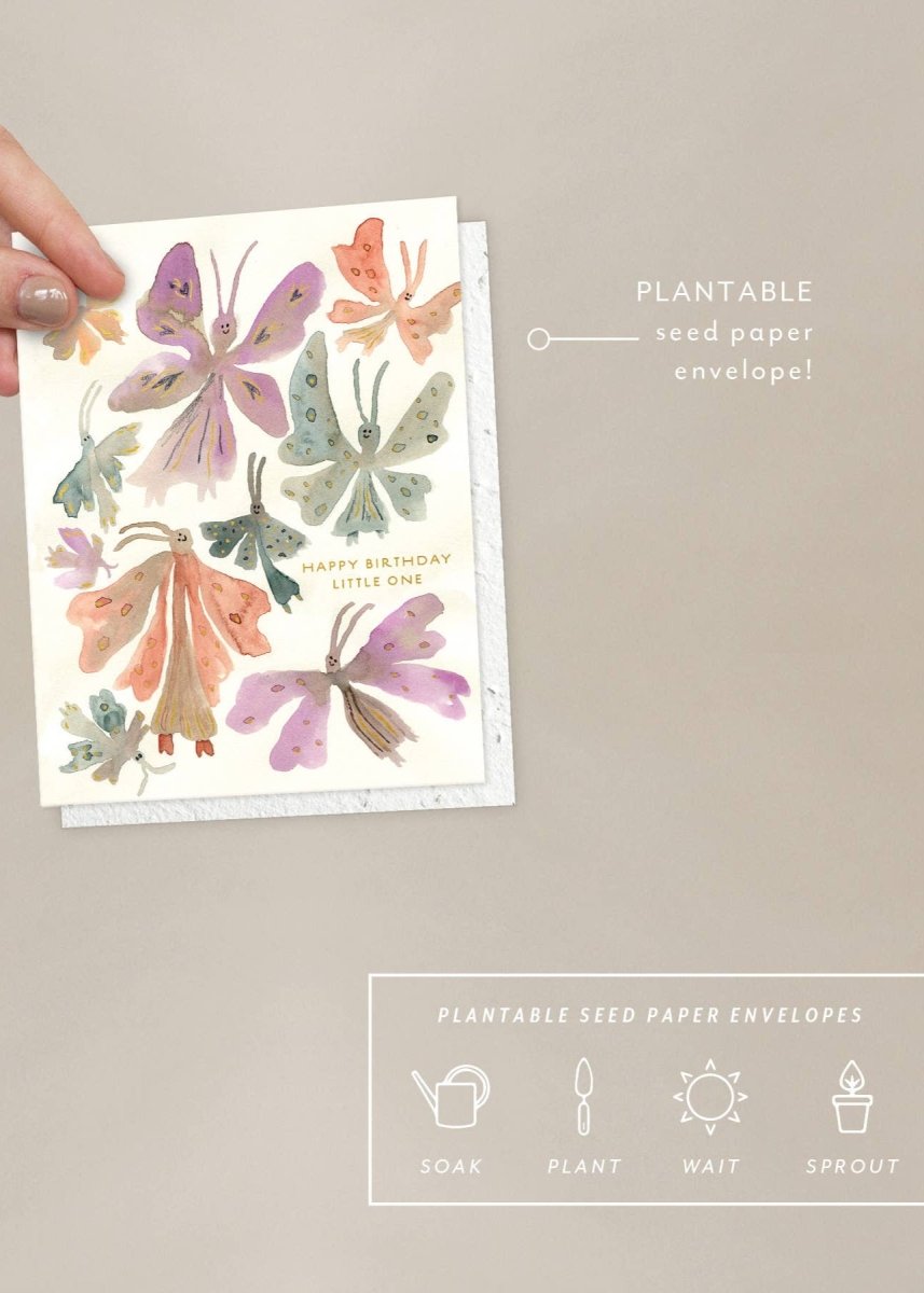 Carte de Souhaits Butterflies Seedlings - Ex - voto