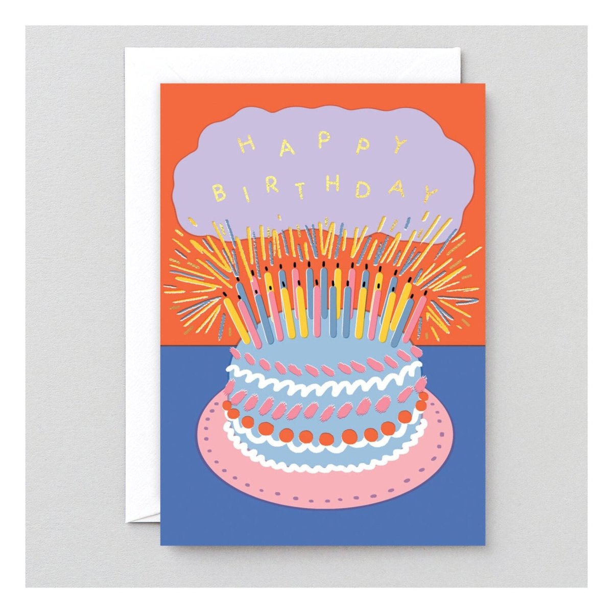 Carte de Souhaits Cake & Candles WRAP - Ex - voto
