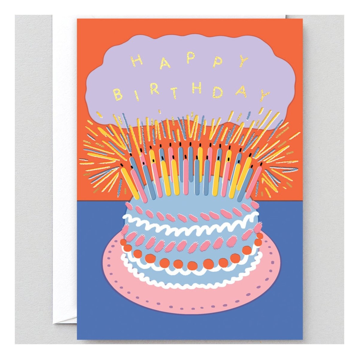 Carte de Souhaits Cake & Candles WRAP - Ex - voto