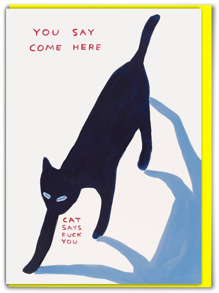 Carte de Souhaits Cat Says Fuck You D.Shrigley - Ex - voto