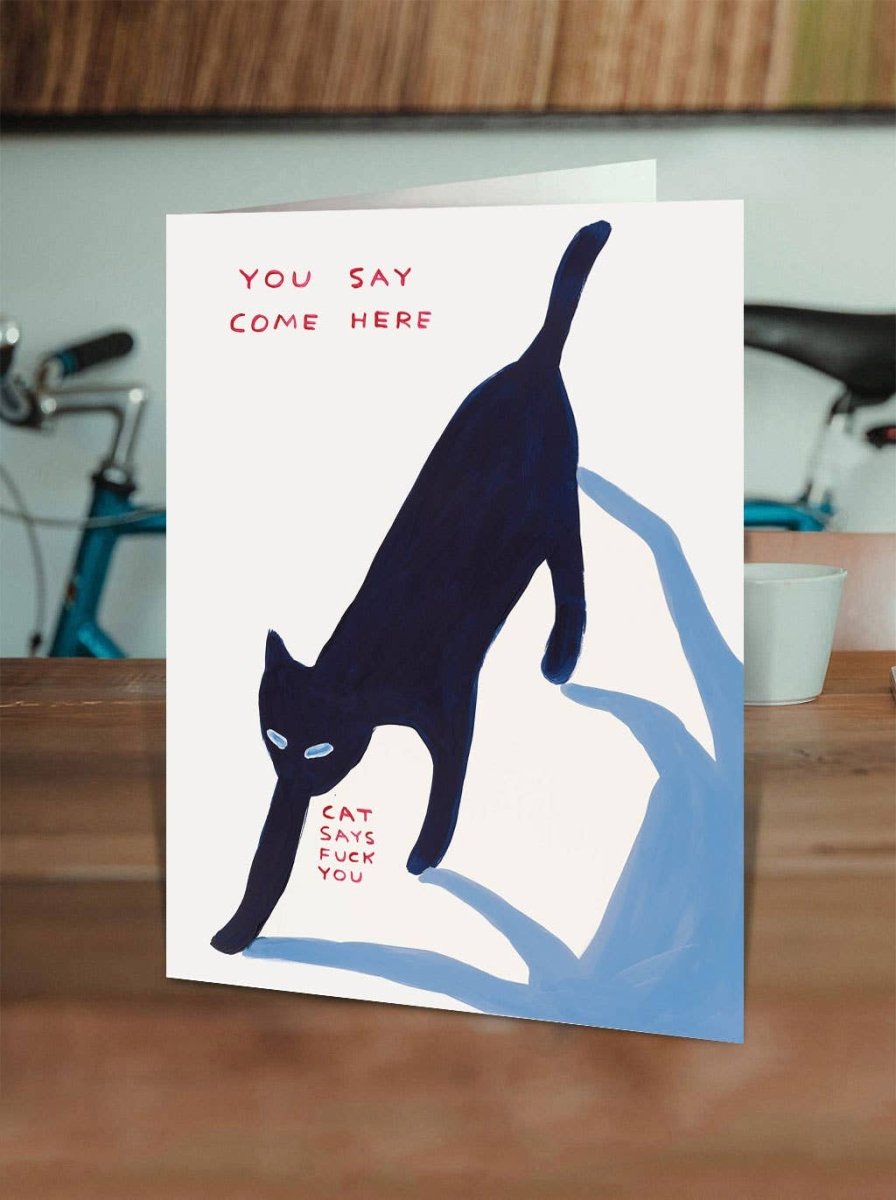 Carte de Souhaits Cat Says Fuck You D.Shrigley - Ex - voto