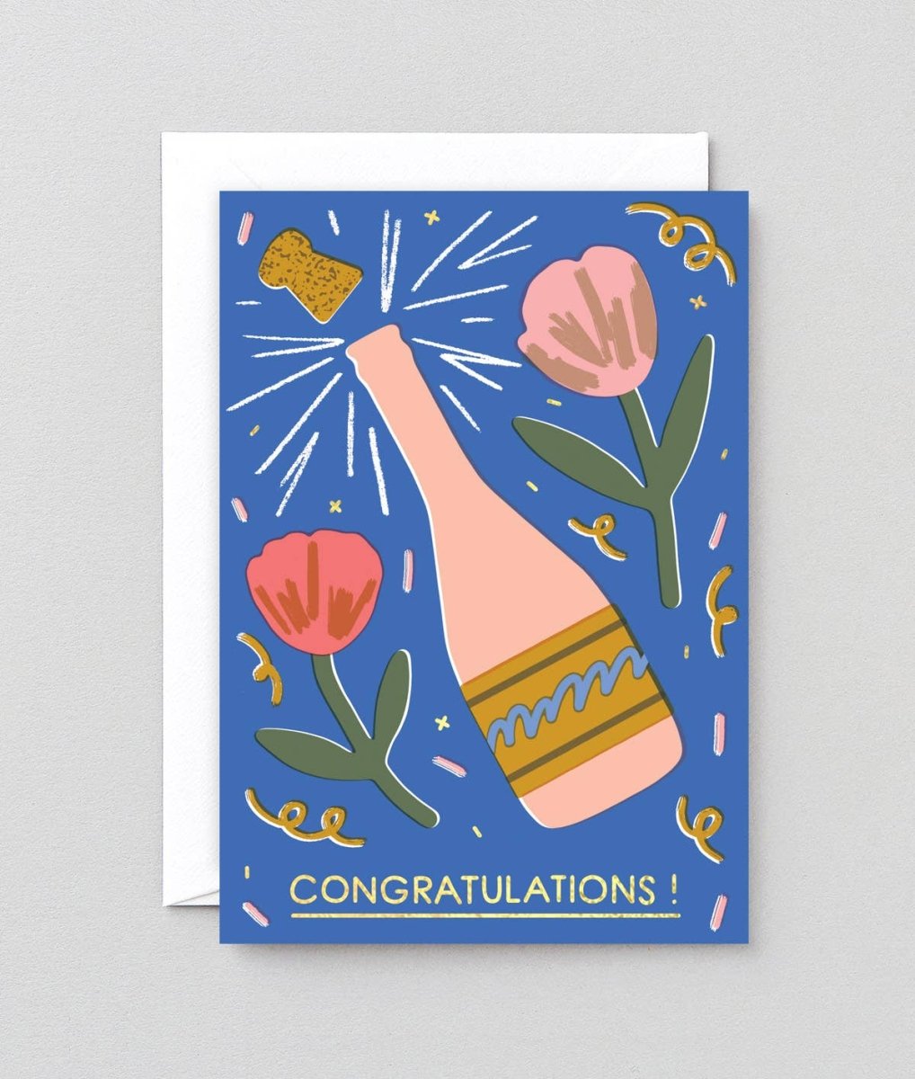 Carte de souhaits Champagne WRAP - Ex - voto
