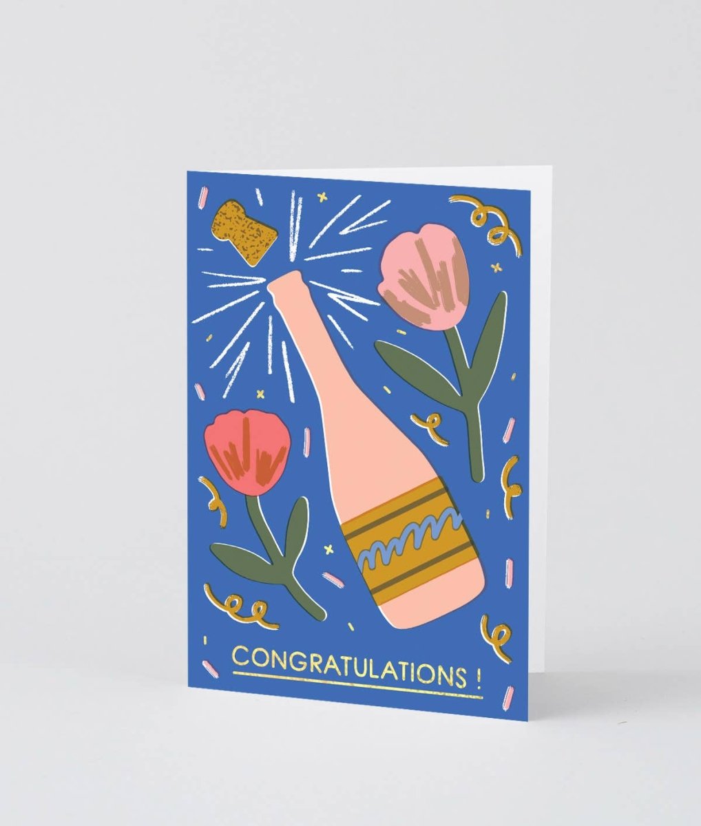 Carte de souhaits Champagne WRAP - Ex - voto