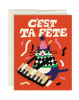 Carte de Souhaits Chat Festif Paperole - Ex - voto