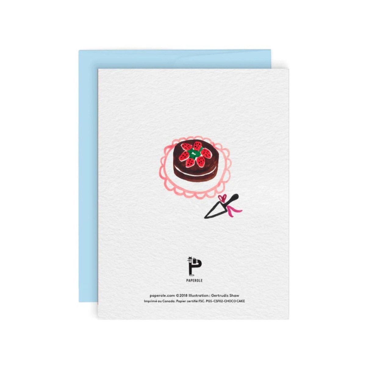 Carte de Souhaits Choco Cake Paperole - Ex - voto