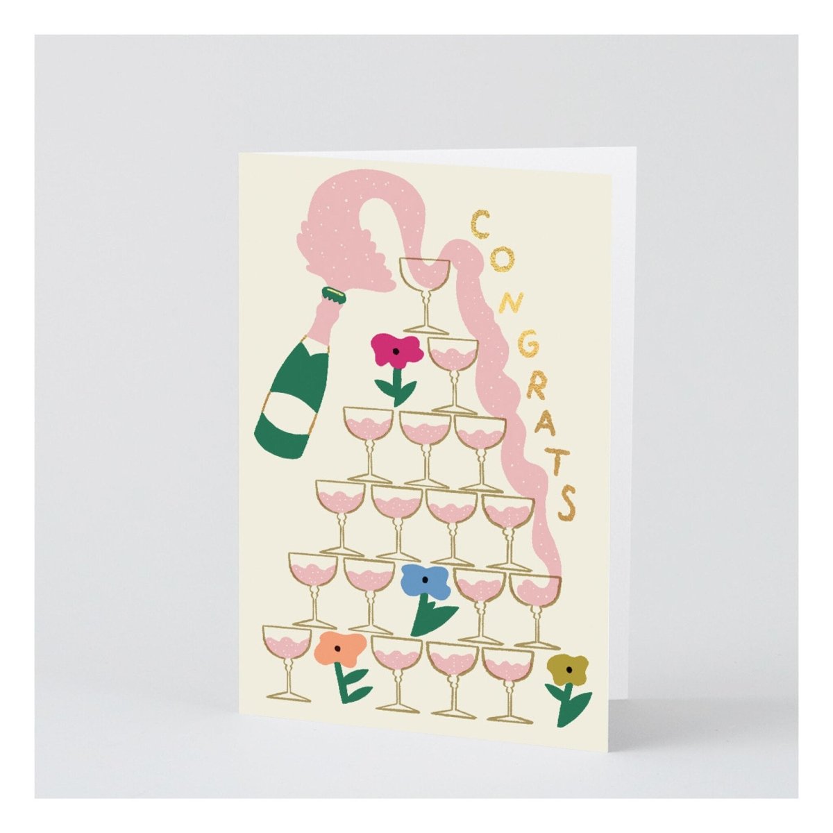 Carte de Souhaits Congrats Champagne WRAP - Ex - voto