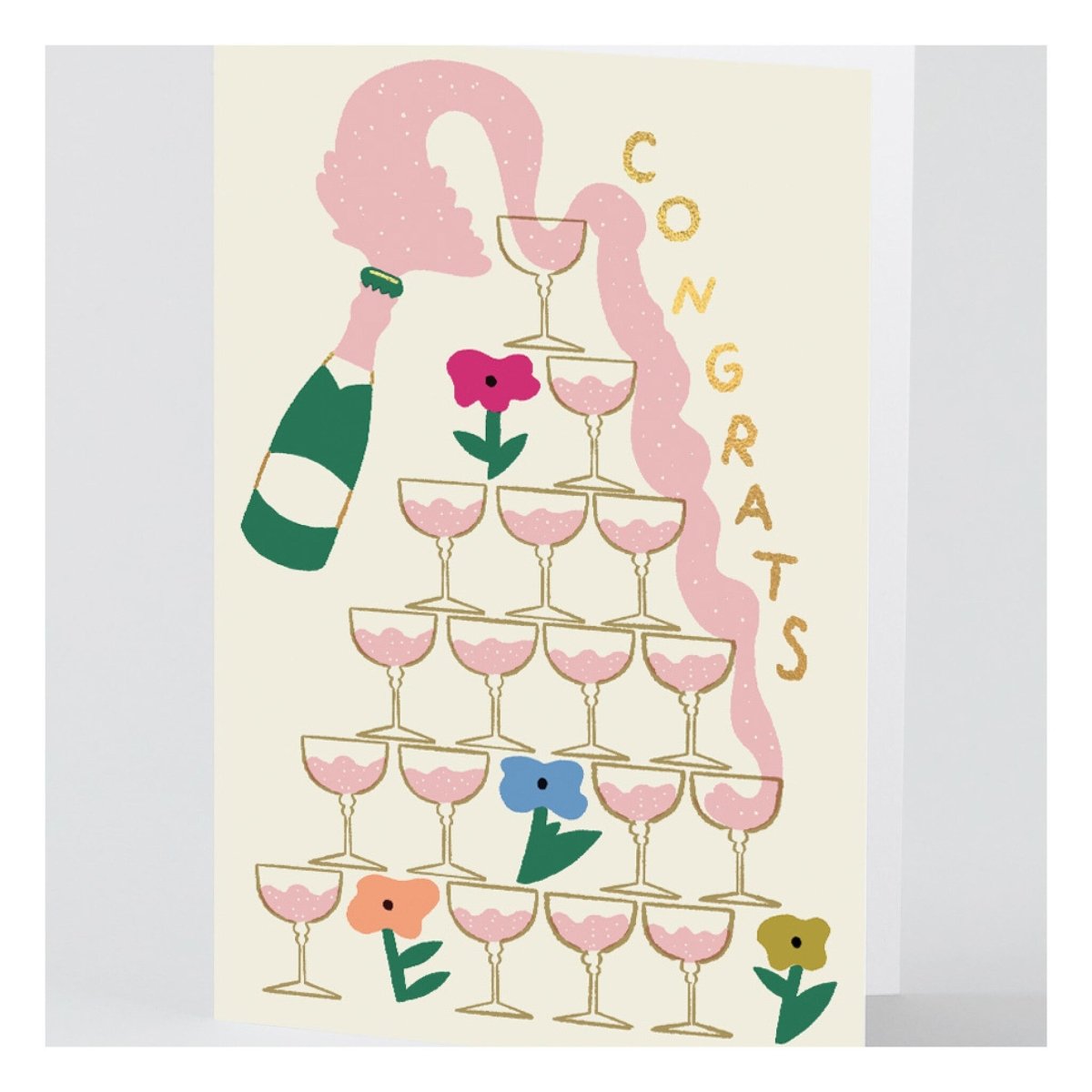 Carte de Souhaits Congrats Champagne WRAP - Ex - voto
