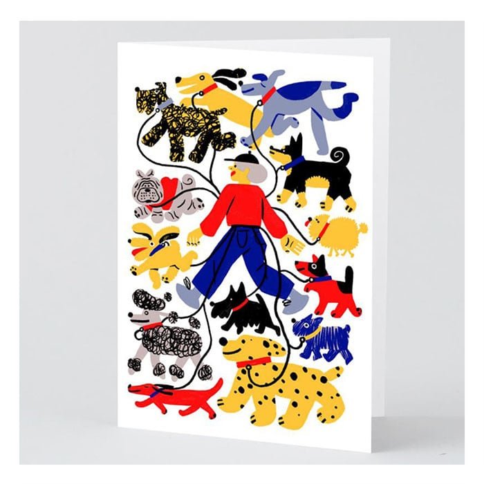 Carte de Souhaits Dog Walker WRAP - Ex - voto