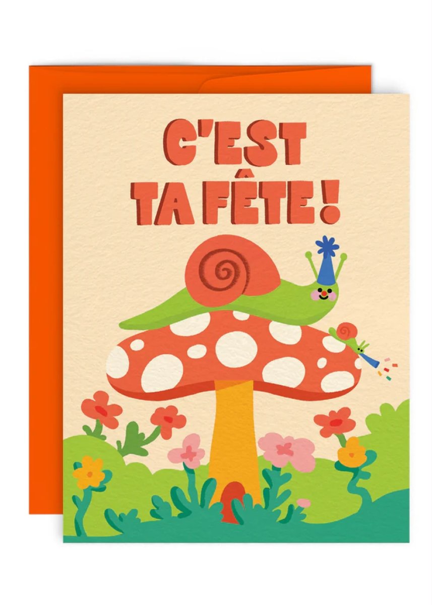 Carte de Souhaits Fête d'Escargots Paperole - Ex - voto