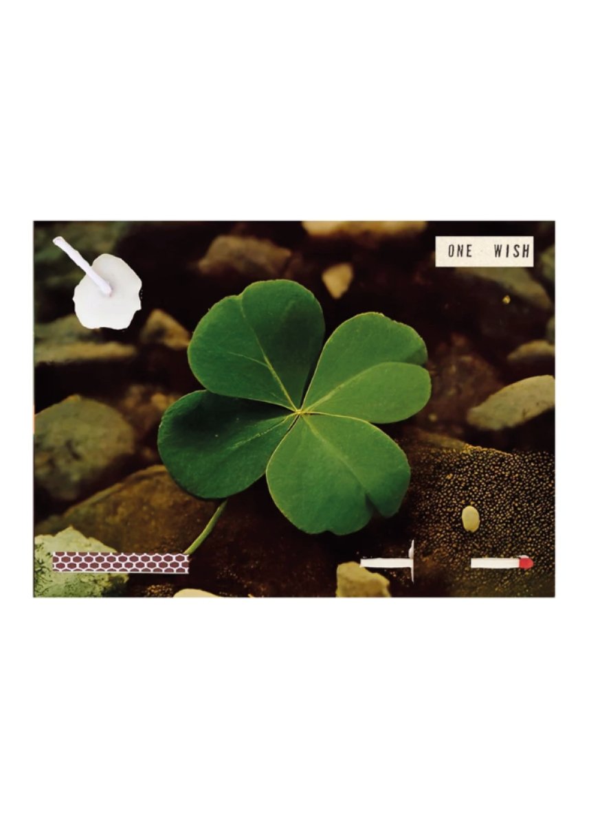Carte de Souhaits Four Leaf Clover Wish - Ex - voto