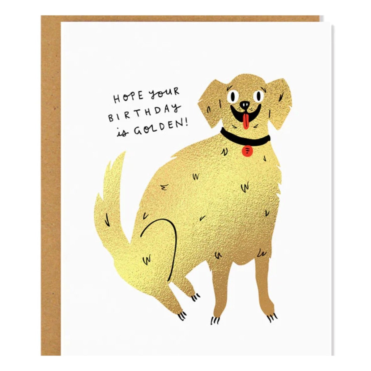 Carte de Souhaits Golden Birthday Badger & Burke - Ex - voto
