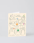 Carte de souhaits Happy Birthday Animal Stack WRAP - Ex - voto