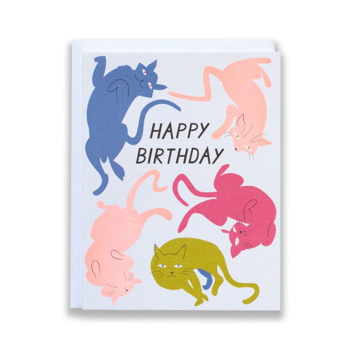 Carte de Souhaits Happy Birthday Cats Banquet Atelier - Ex - voto