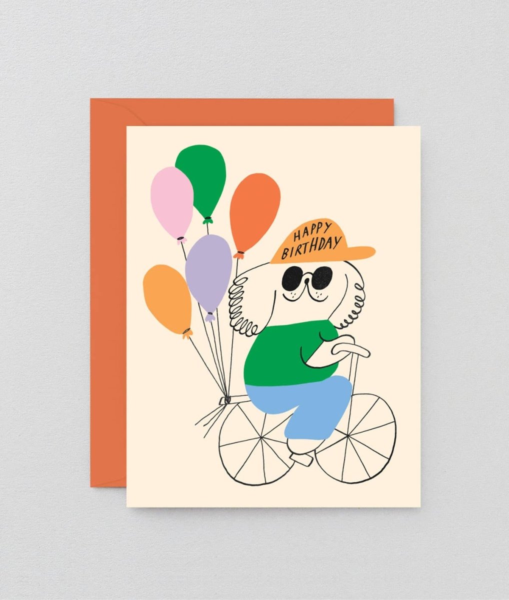 Carte de souhaits Happy Birthday Cool Dude WRAP - Ex - voto