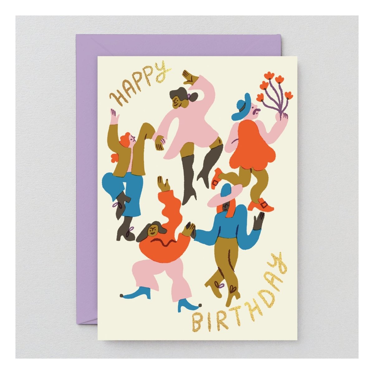 Carte de Souhaits Happy Birthday Dancers WRAP - Ex - voto