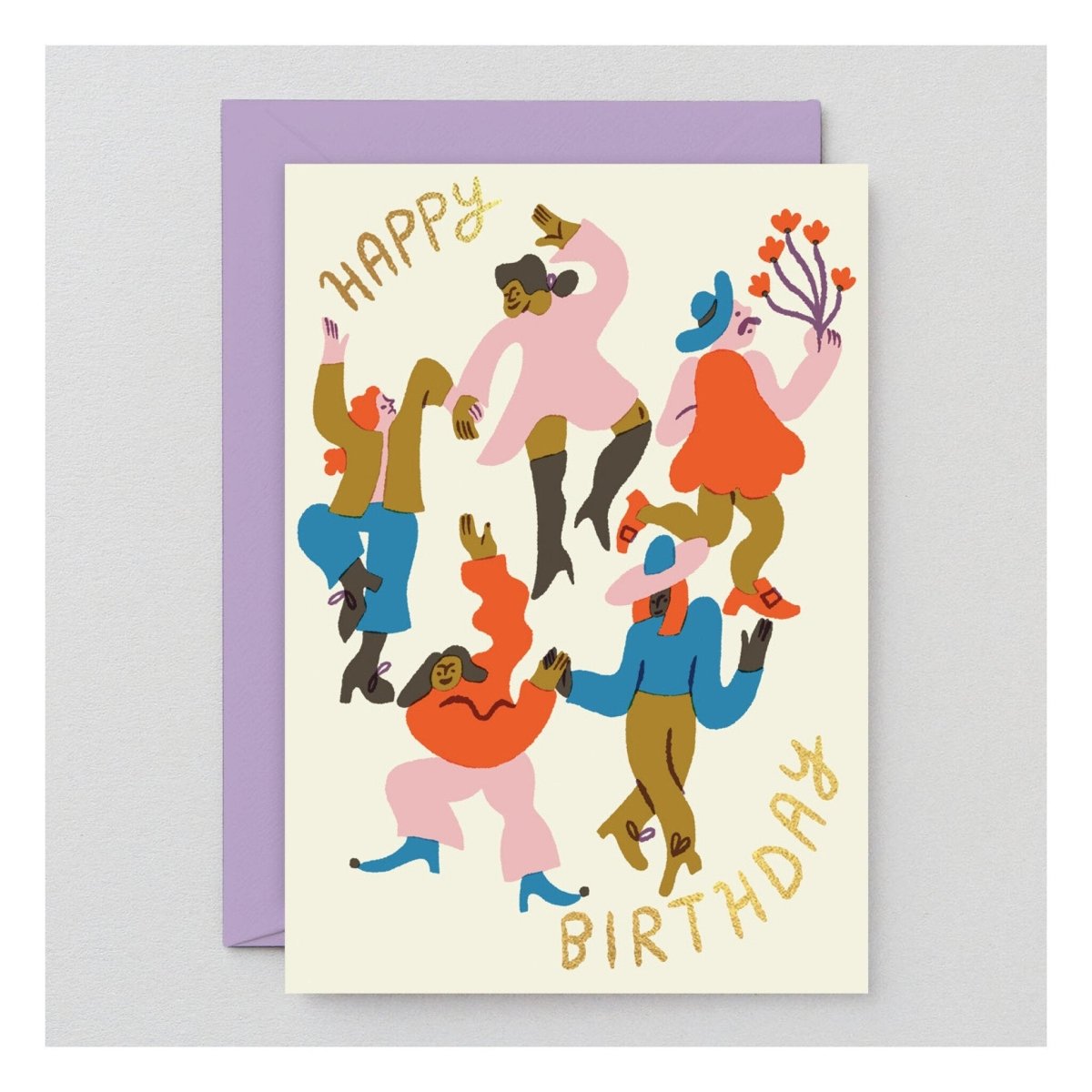 Carte de Souhaits Happy Birthday Dancers WRAP - Ex - voto