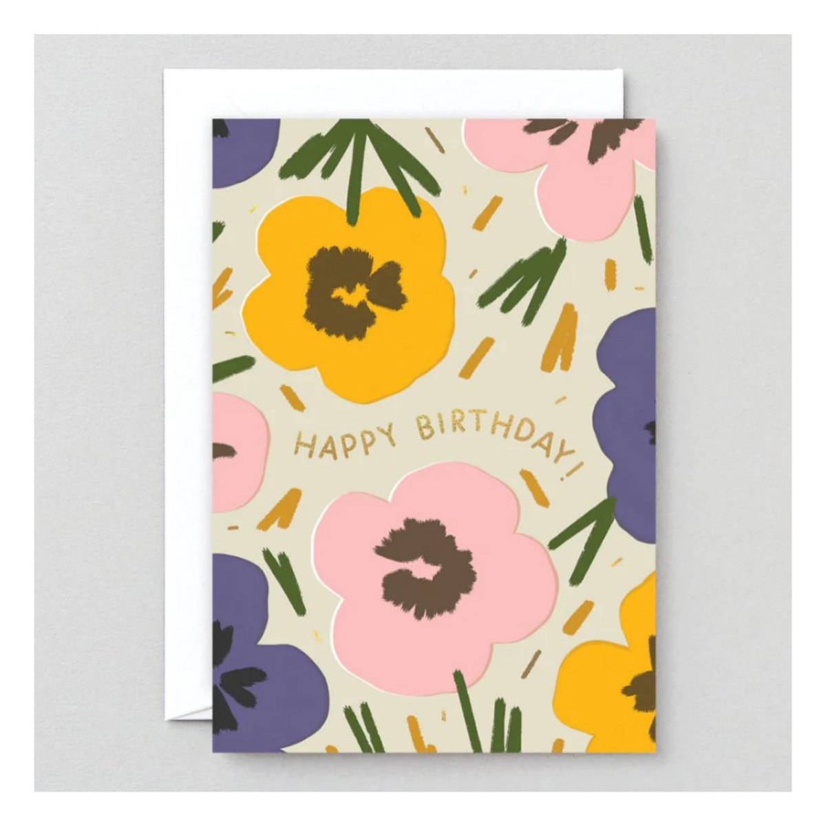 Carte de Souhaits Happy Birthday Flower WRAP - Ex - voto