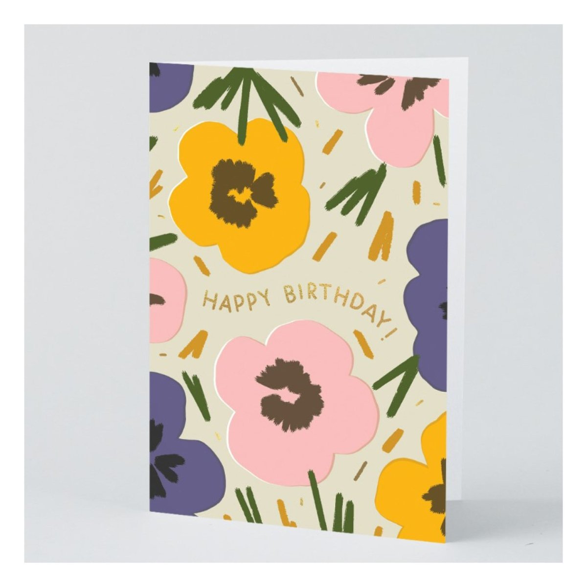 Carte de Souhaits Happy Birthday Flower WRAP - Ex - voto