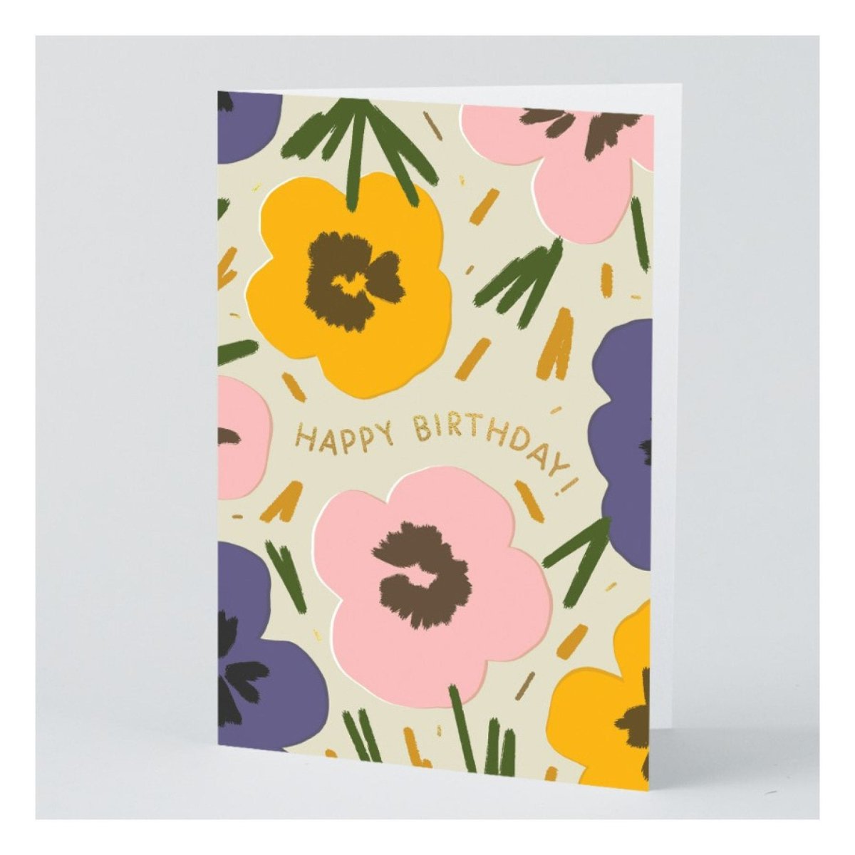 Carte de Souhaits Happy Birthday Flower WRAP - Ex - voto