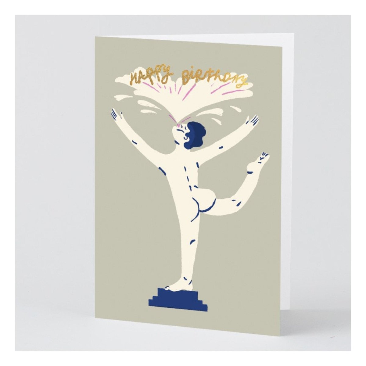 Carte de Souhaits Happy Birthday Statue WRAP - Ex - voto