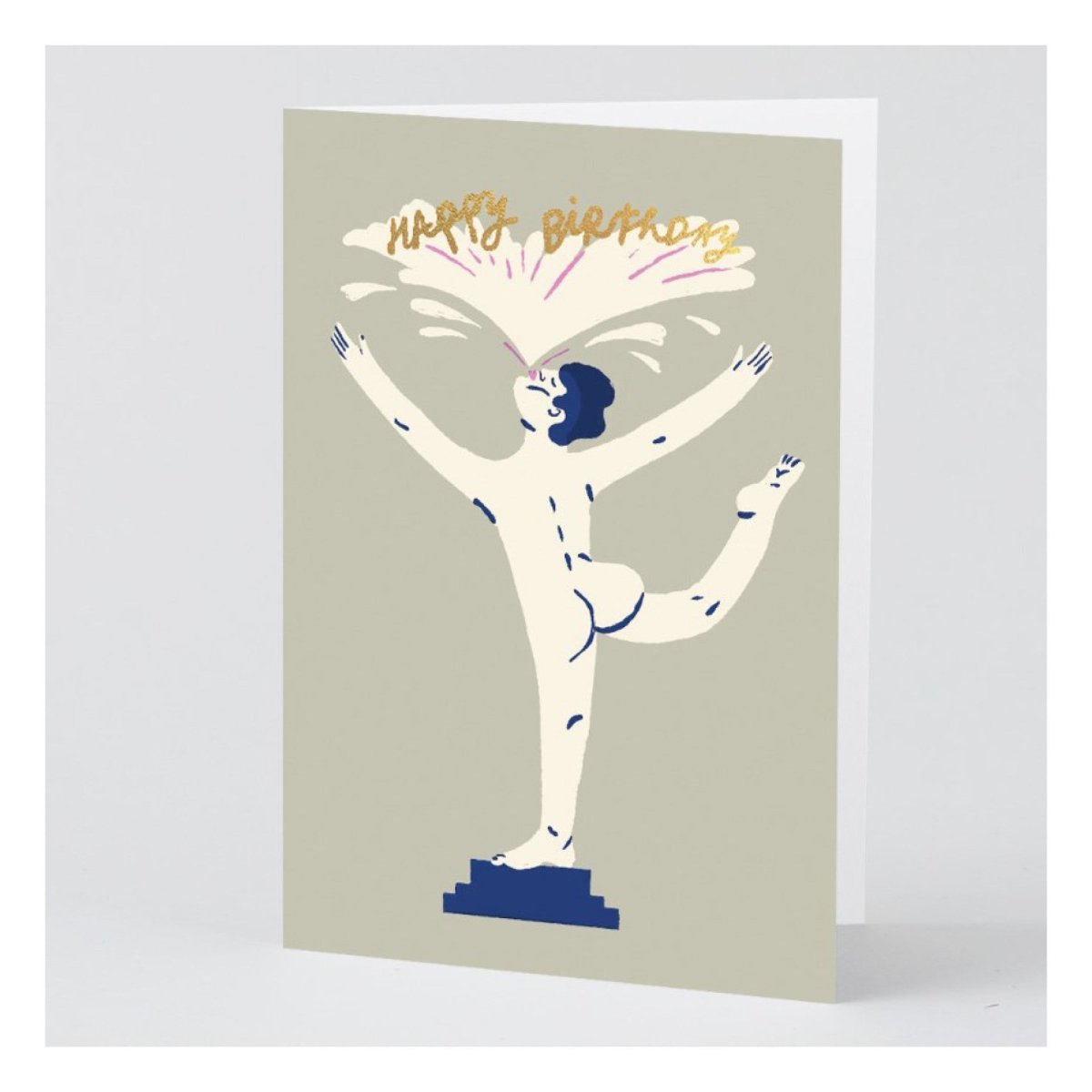 Carte de Souhaits Happy Birthday Statue WRAP - Ex - voto