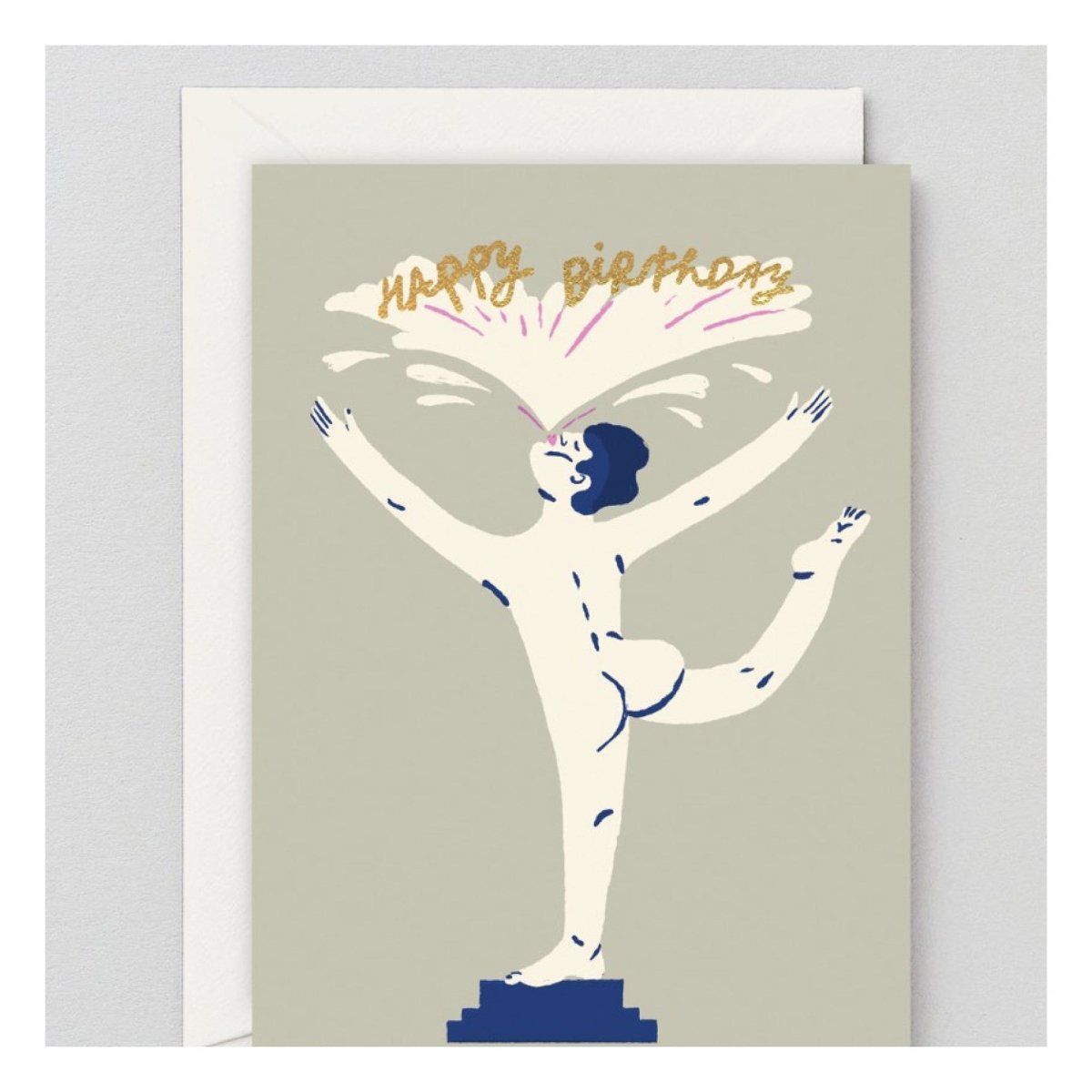 Carte de Souhaits Happy Birthday Statue WRAP - Ex - voto