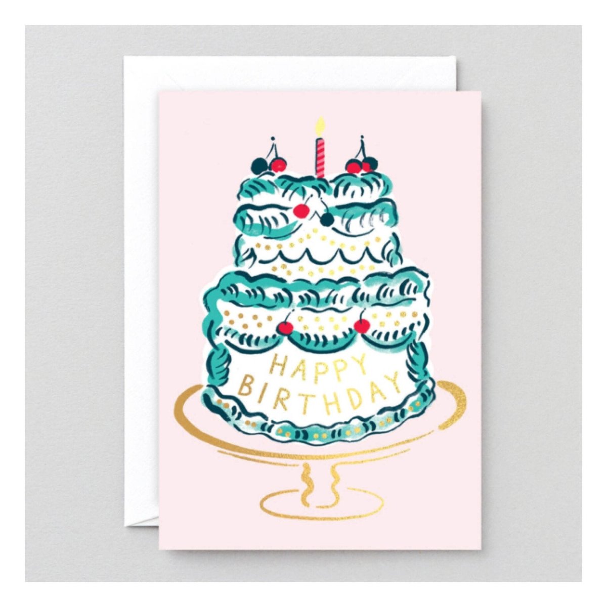 Carte de Souhaits HB Cake & Candle WRAP - Ex - voto