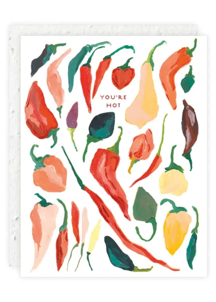 Carte de Souhaits Hot Peppers Seedlings - Ex - voto