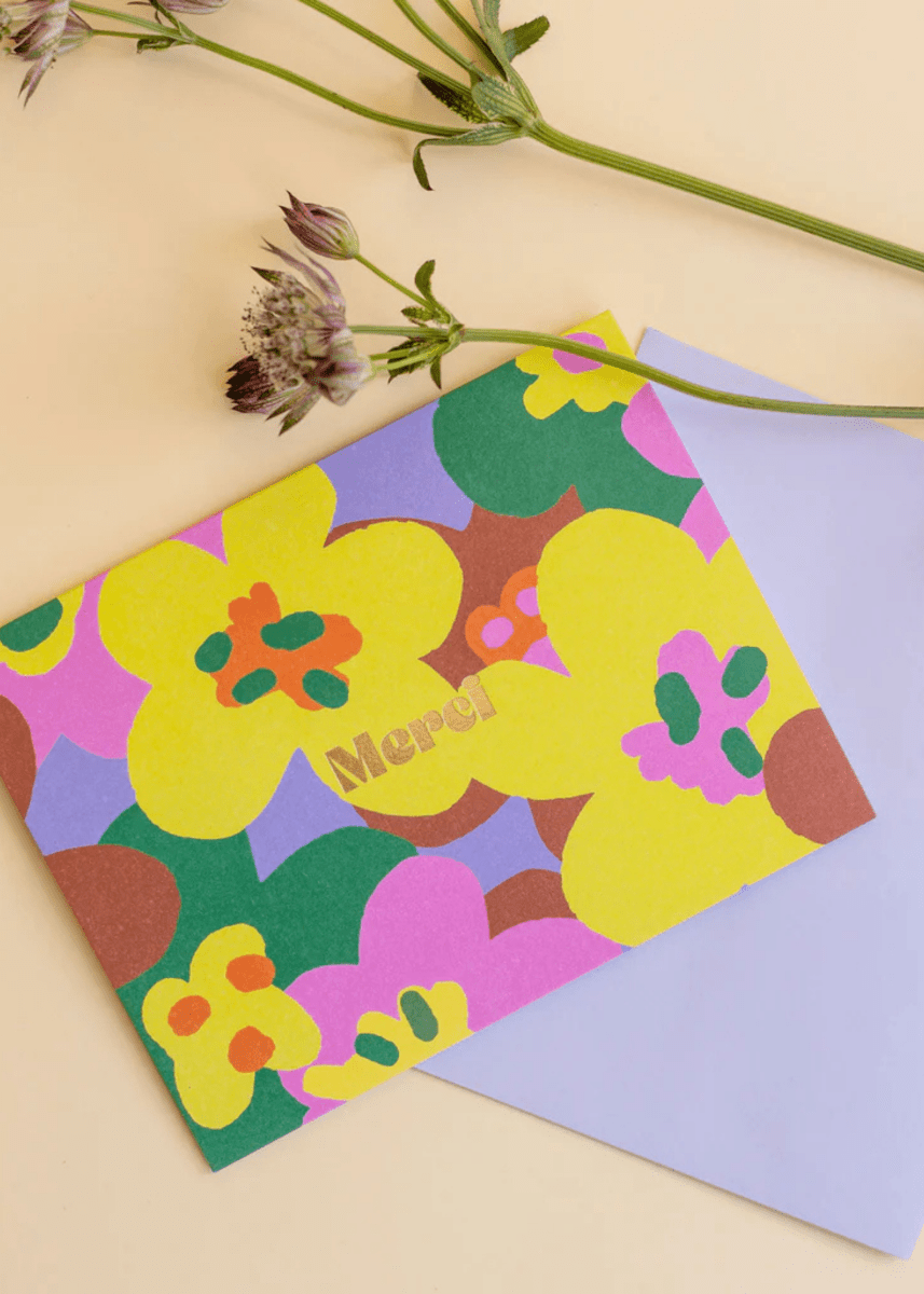 Carte de Souhaits Jolies Fleurs Paperole - Ex - voto