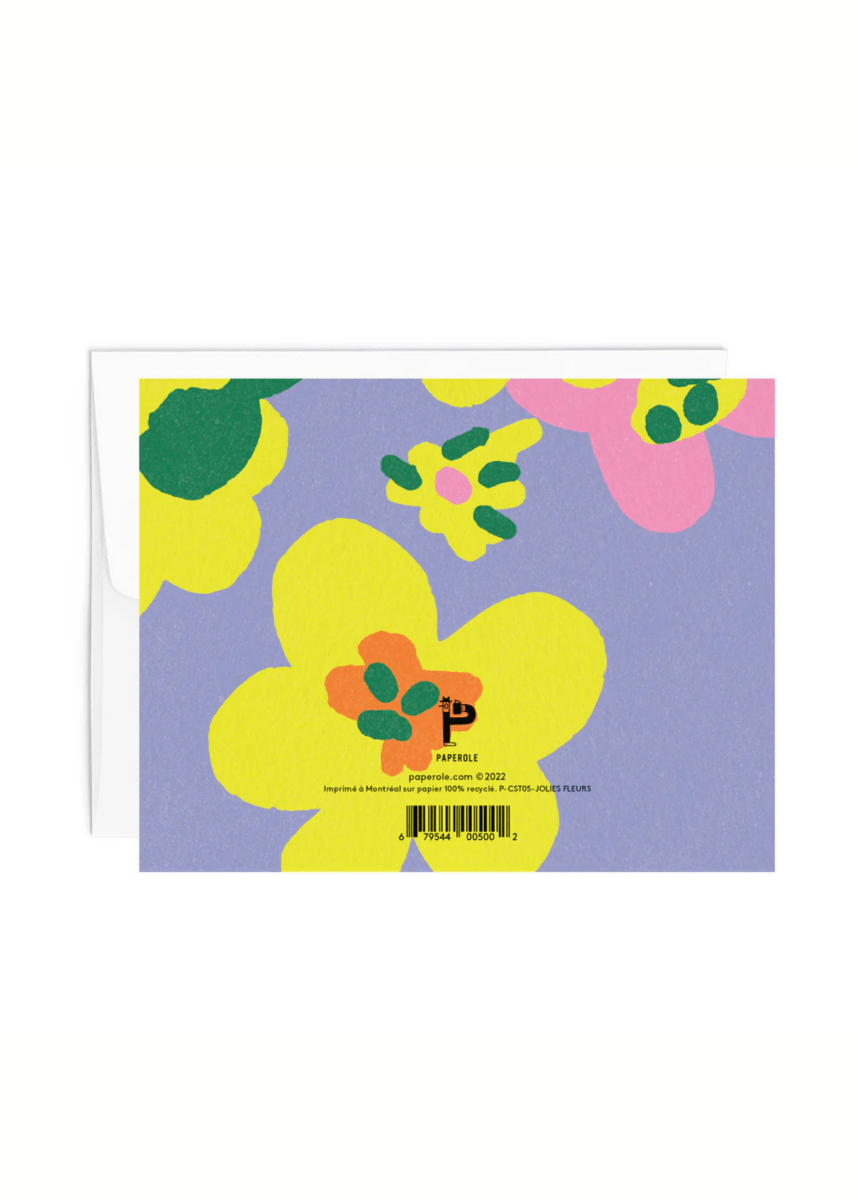 Carte de Souhaits Jolies Fleurs Paperole - Ex - voto