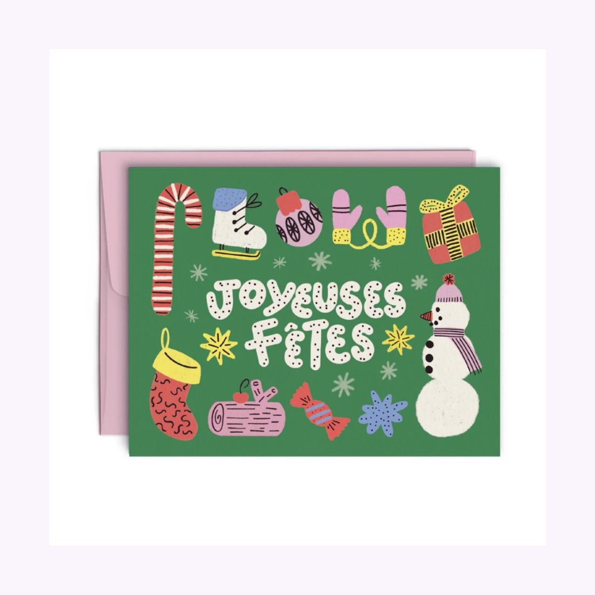 Carte de Souhaits Joyeuses Fêtes Noël Paperole - Ex - voto