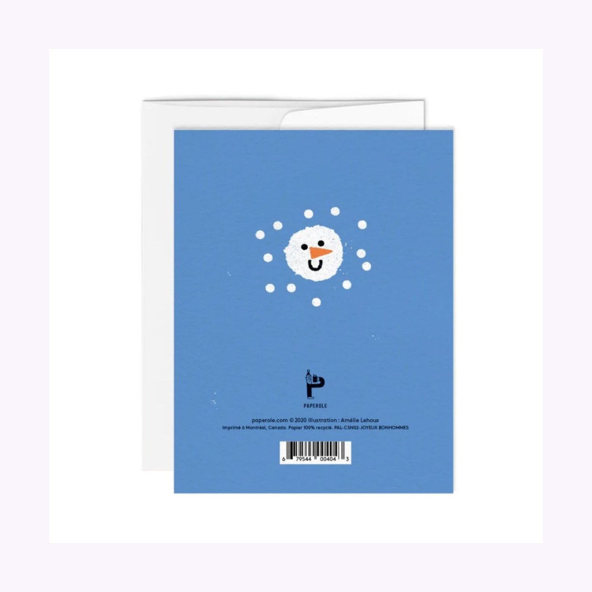 Carte de souhaits Joyeux Bonhommes Paperole - Ex - voto