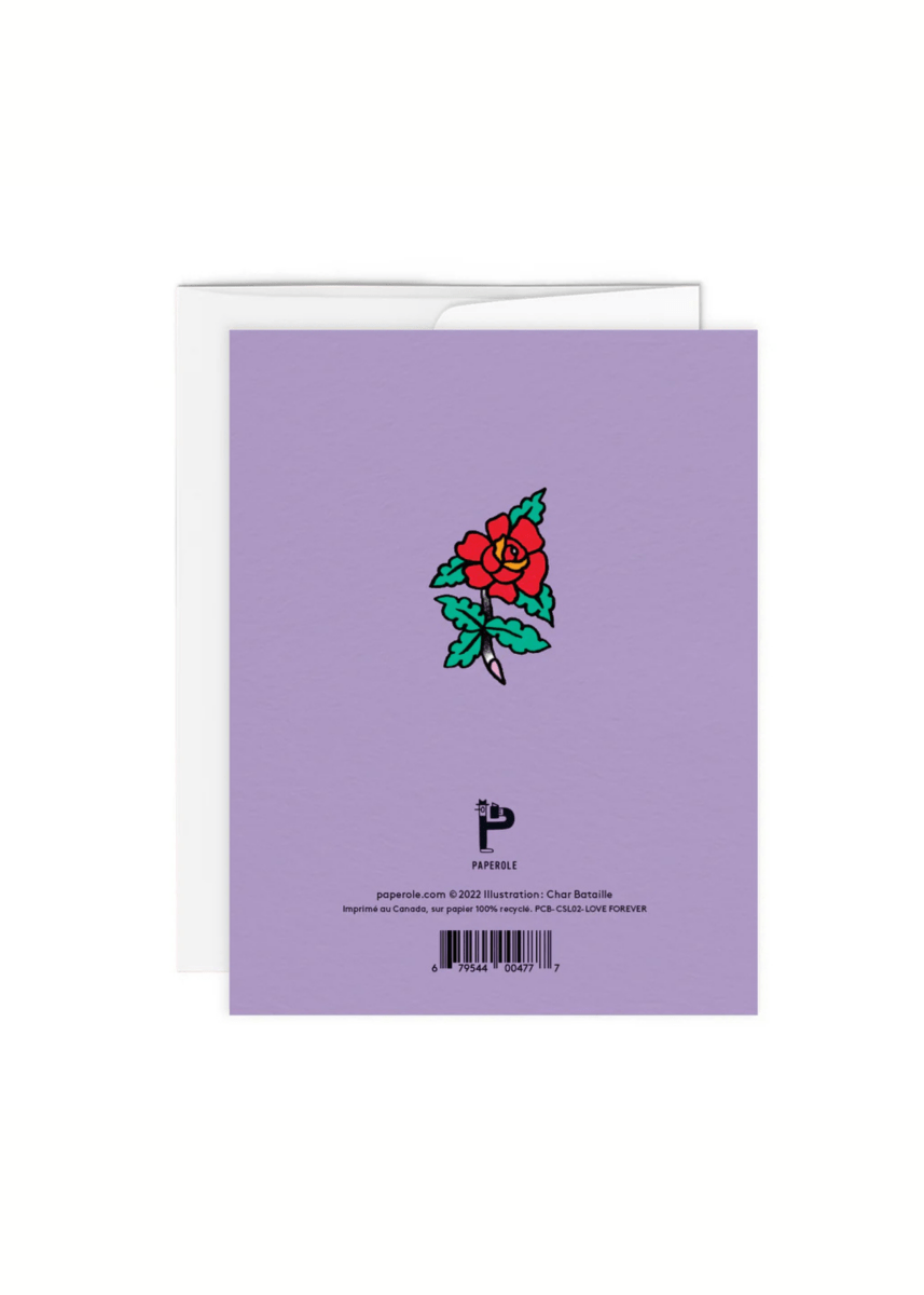 Carte de Souhaits Love Forever Paperole - Ex - voto