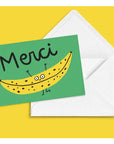 Carte de Souhaits Merci Banane Anne - Julie Dudemaine - Ex - voto