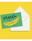Carte de Souhaits Merci Banane Anne - Julie Dudemaine - Ex - voto