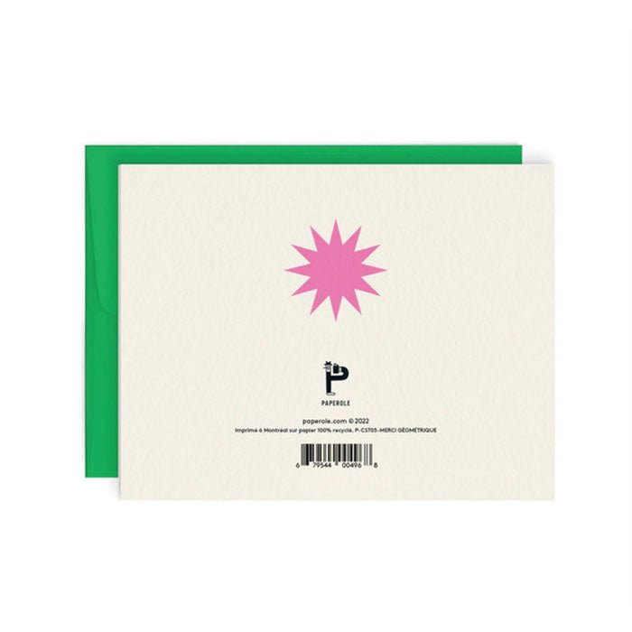 Carte de Souhaits Merci Géométrique Paperole - Ex - voto