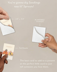 Carte de Souhaits Mini Forever Friends Seedlings - Ex - voto